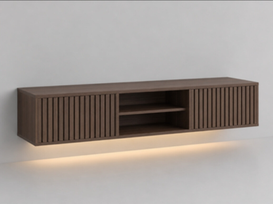 Mueble de TV suspendido «Flota» en estudio, imagen de diseño