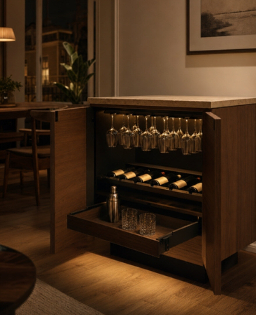 Mueble bar «Sobremesa» en ambiente, imagen de diseño